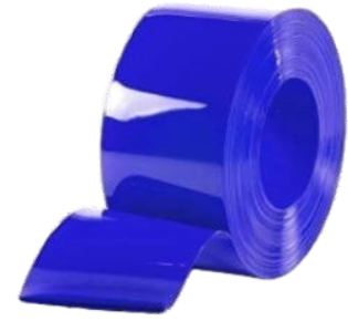 Rouleau lanière 200mm*2mm*50m bleu opaque
